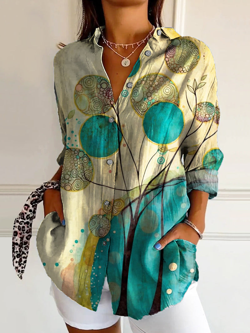 Women's Artistic Floral Ethnic Style Contrast Color Retro Print Stand