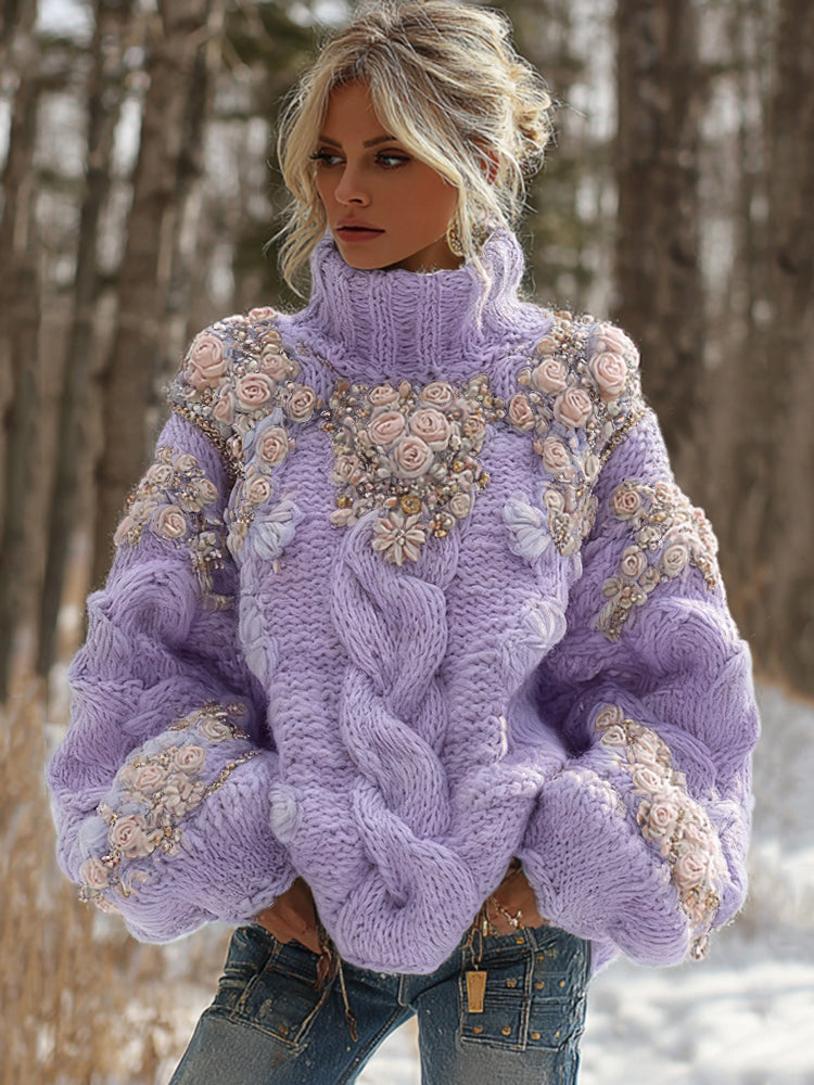 A Vintage Style Sweater with Delicate Timeless Details
