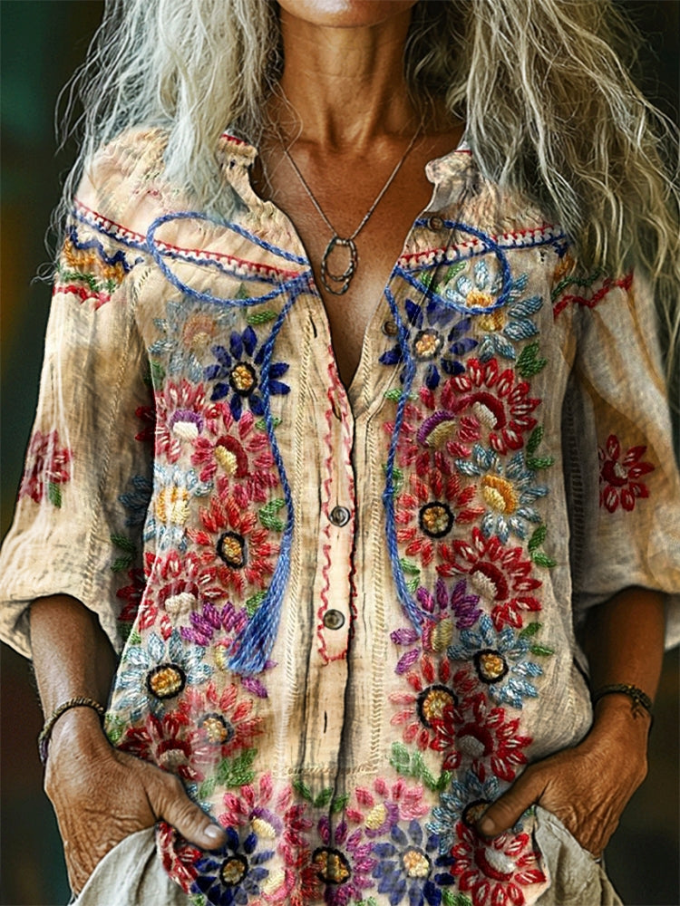 A Vintage Style Shirt with Delicate Timeless Details