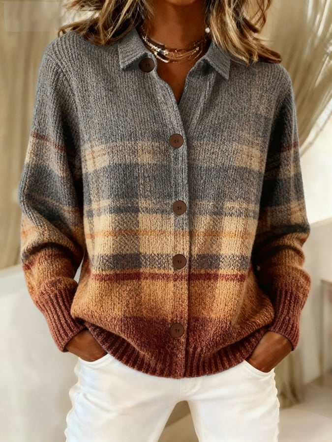Well Tailored Cardigan with a Graceful Silhouette