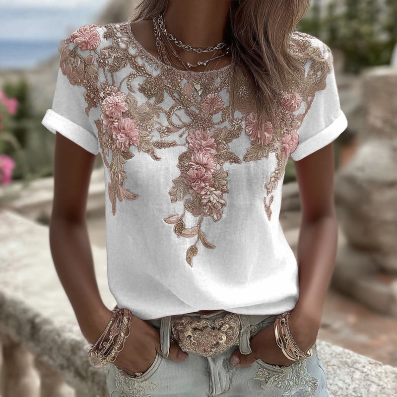 A Vintage Style T-Shirt with Delicate Timeless Details