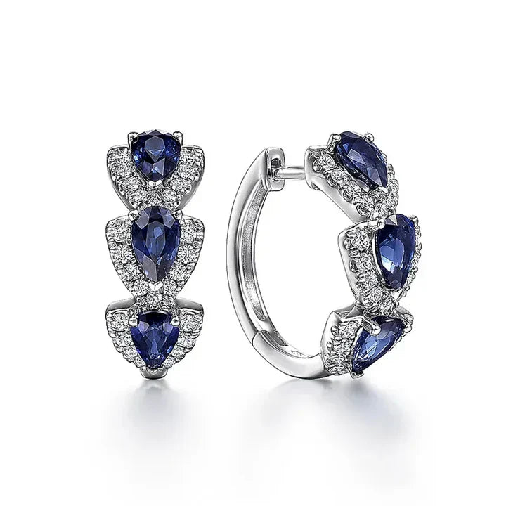 Royal Gemstone Crest Earrings