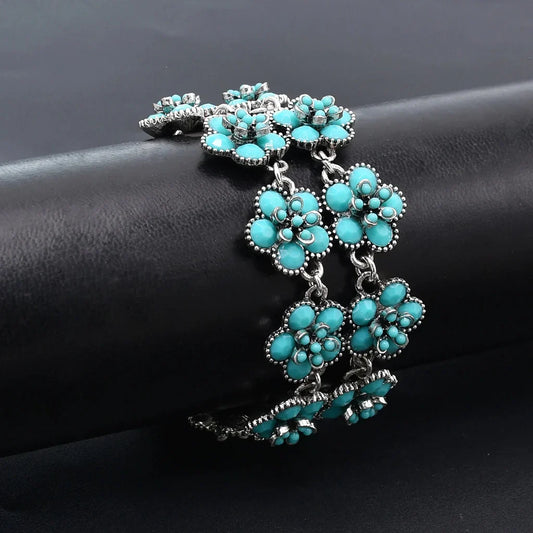 Turquoise Flower Bracelet